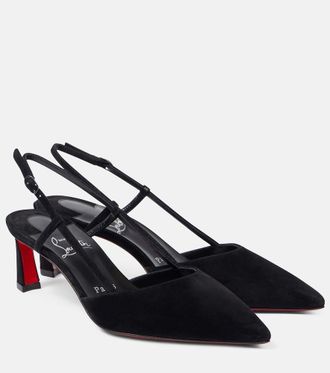 Christian Louboutin Condoroline 55 suede slingback pumps