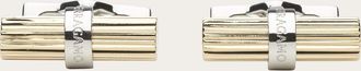 Ferragamo Men Branded cufflinks Gold