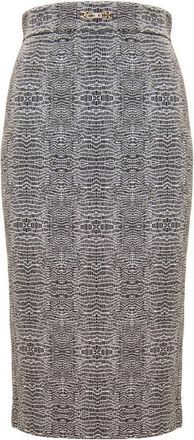 Elisabetta Franchi Midi Rokken - Dames - Kokerrokken - Veelkleurig - S - Polyester - Rokken