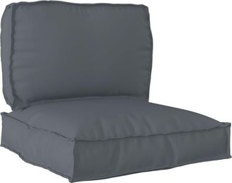 vidaXL 2 Piece Pallet Cushion Set Anthracite Oxford Fabric vidaXL
