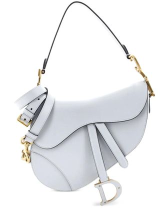 Dior Saddle Handbag with Strap Leather Medium shoulder bag - Blu