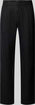 Marc O'Polo Tapered Leinenhose mit G&uuml;rtelschlaufen Modell OSBY JOGGER in Black, Gr&ouml;&szlig;e 30/32