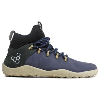 Vivobarefoot Magna FG Leather Textile Mens High Top Trainers - Dress Blue - Size:UK 11.5