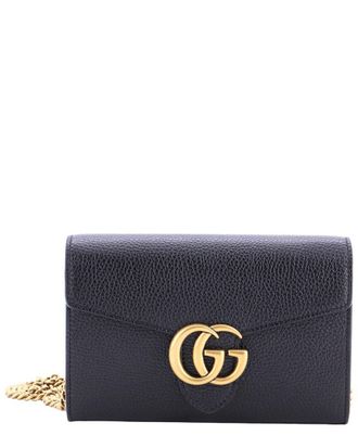 Gucci Gg Marmont Chain Wallet Leather Mini (Authentic Pre-Loved)