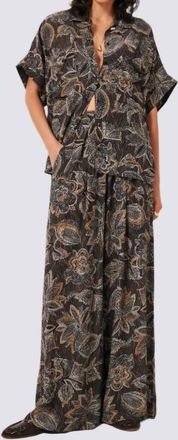 Sessun Diama Shirt In Phanton Indobloom