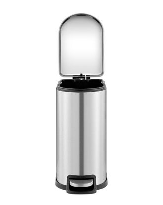 Happimess Chrome Roland 10.6Gal Step-Open Trash Can