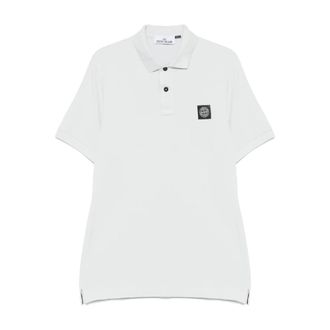 Stone Island Polo Shirts, male, Blue, Size: 2XL Polo M/Corta Slim FIT