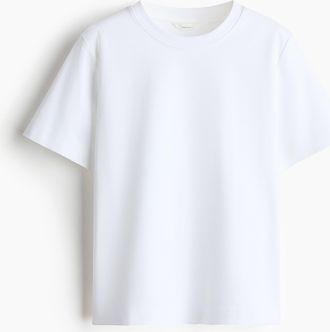 H&M T-Shirt aus Pima-Baumwolle - White