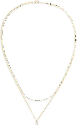Lana Jewelry Solo Diamond Malibu Chain Layered Necklace in 14K Yg at Nordstrom, Size 15