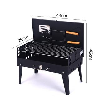 OEM Parrilla De Carb&oacute;n Port&aacute;til Avanzada, Parrilla Plegable Para Exteriores, Incluye Caja De Herramientas, Parrilla Y Soporte Para Parrilla