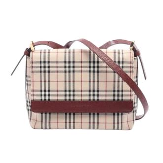 Burberry Pre-owned Cross Body Bags, female, Beige, Size: ONE SIZE Pre-owned Nova Check Canvas Leather Shoulder Bag
