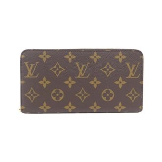 Louis Vuitton Marron Sky Blue Coated Canvas Long Wallet (Bi-Fold) (Pre-Owned)