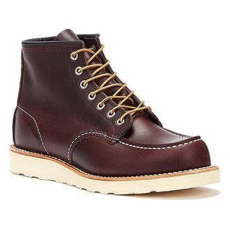 Red Wing Shoes 6 Inch Classic Moc Toe Leather Mens Ankle Boots - Black Cherry - Size:UK 10.5
