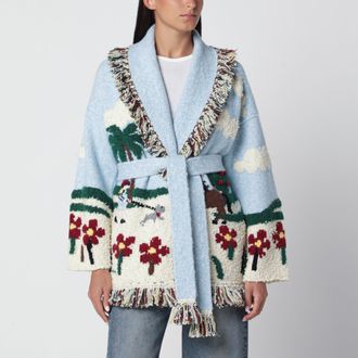 Alanui Casa Alanui light blue wool-blend cardigan
