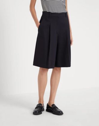 Brunello Cucinelli Black Cotton Knee Womens Length