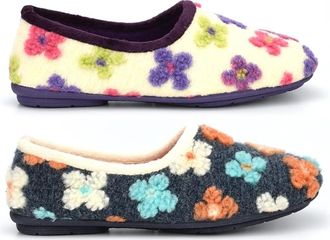 Generic Womens Slip On Slippers Size 4 Womens Memory Foam Slipper Size 9 Slip On Slippers Ladies Memory Foam Slipper Rubber Sole Sizes 3-9 Cream/Grey 7 UK