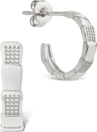 Sterling Forever Winifred Textured Hoop Earrings in Silver at Nordstrom Rack