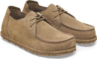 Birkenstock Utti Suede Heren Veterschoenen Taupe