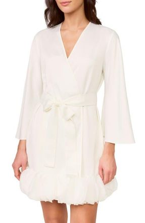 Rya Collection Villa Charmeuse & Organza Wrap in Ivory at Nordstrom, Size X-Small
