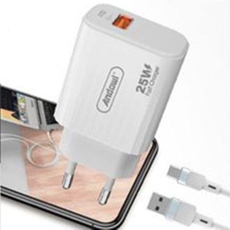 OEM Kit Cargador Usb-c - 25 W - Carga R&aacute;pida 3.0 - Para Smartphone Y Tableta - 1 Unidad