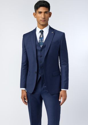 Ted Baker Mens Flannel Slim Fit Jacket - Blue - Size 44 (Chest)