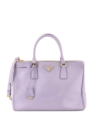 Prada Double Zip Lux Saffiano Leather Medium tote bag - Viola