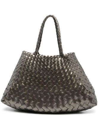 Dragon Diffusion small Santa Croce leather tote bag - Green