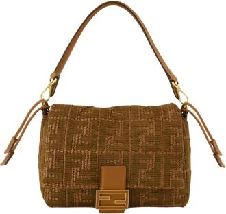 Fendi Mamma Baguette Medium - Dames - Schoudertassen - Bruin - ONE Size - Tassen