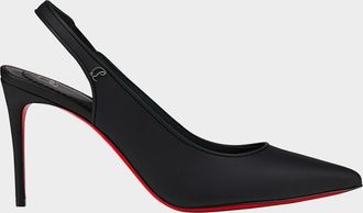 Christian Louboutin 85mm Sporty Kate Leather Slingback Pumps