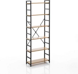 Oresteluchetta Estanter&iacute;a Industrial De Acero Y Madera Con Estantes Kyle 6 Evo