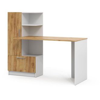 Vicco Scrivania Tomy, Rovere bianco/dorato, 150 x 59 cm