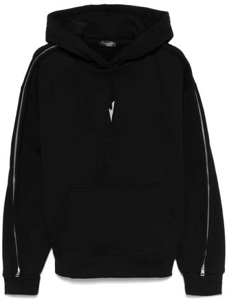 MUGLER Felpa con zip - Nero