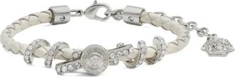Versace Medusa leather bracelet - women - Calf Leather/Brass - One Size - Silver
