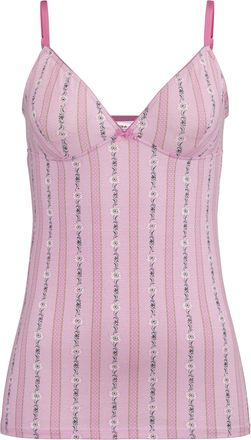 Isa Kurzarmshirt ISA BODYWEAR Spaghetti Top, Damen, Gr. XL, pink, Obermaterial: 95% Baumwolle CO. 5% Elasthan EL., Shirts Kurzarmshirt