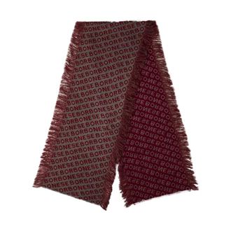 Borbonese Accessoires, Dames, Bruin, ONE Size, Logo Scarf