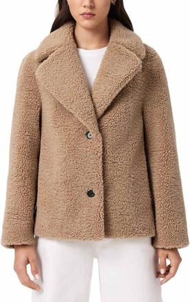 AllSaints Eddie Teddy Jacket in Caramel Brown at Nordstrom, Size X-Small