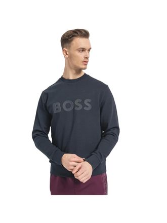 HUGO BOSS Mens Authentic Sweatshirt - Dark Blue Cotton - Size X-Large
