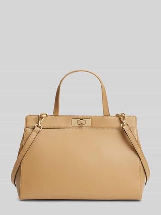Tommy Hilfiger Henkeltasche mit abnehmbaren Schulterriemen in Beige, Gr&ouml;&szlig;e 1