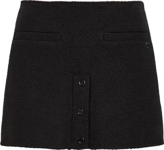 Courr&egrave;ges Tweed Mini Skirt - Black - 40 (UK12 / M)