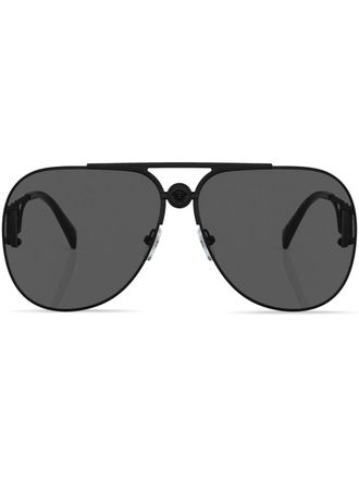 Versace Medusa pilot-frame sunglasses - unisex - Metal - 63 - Black