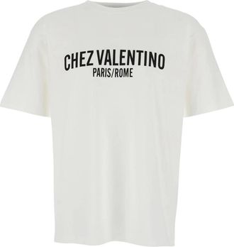 Valentino Chez T-Shirt - Heren - T-shirts - Wit - M - Katoen - Tops
