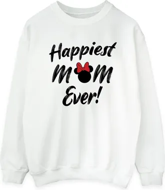 Disney Dames/Dames Minnie Mouse Happiest Mom Ever Sweatshirt (Wit)