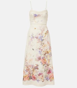 Zimmermann Alchemy floral linen midi dress