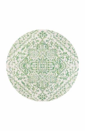 Jonathan Y Designs Estrella Bohemian Medallion Textured Weave Indoor/Outdoor Round Area Rug in Green/cream at Nordstrom, Size 5Ft 0In X 5Ft 0In