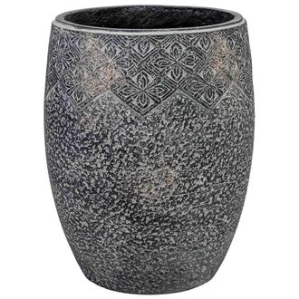 Wanderlust Deco Macetero De Fibra De Vidrio Gris 32x32x39,5cm