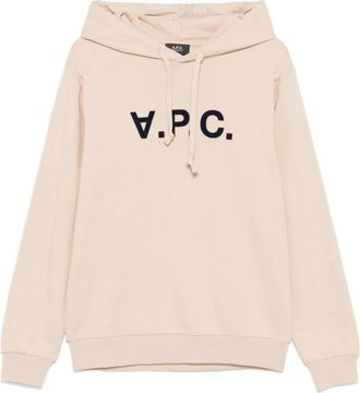 A.P.C. Beige Sweatshirt Stijlvol Casual Weekend - Heren - Hoodies - Beige - 2XL - Katoen - Hoodies & sweatvesten