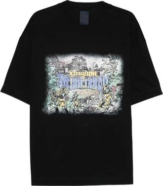 Juun.J Space Cartoon Over Fit Short Sleeve