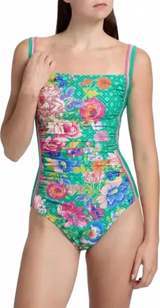 Johnny Was Marilyn Ruched One Piece In Sweetspire