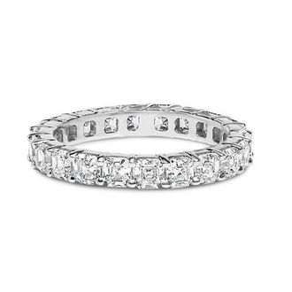 House of Brilliance 14K White Gold 2 1/3 Cttw Asscher Cut Lab Grown Diamond Eternity Band Ring at Nordstrom