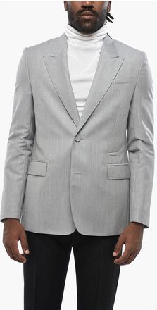 Dior Wool Blend Side Vents Peak Lapel 2-Button Blazer size 46